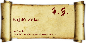 Hajdú Zéta névjegykártya
